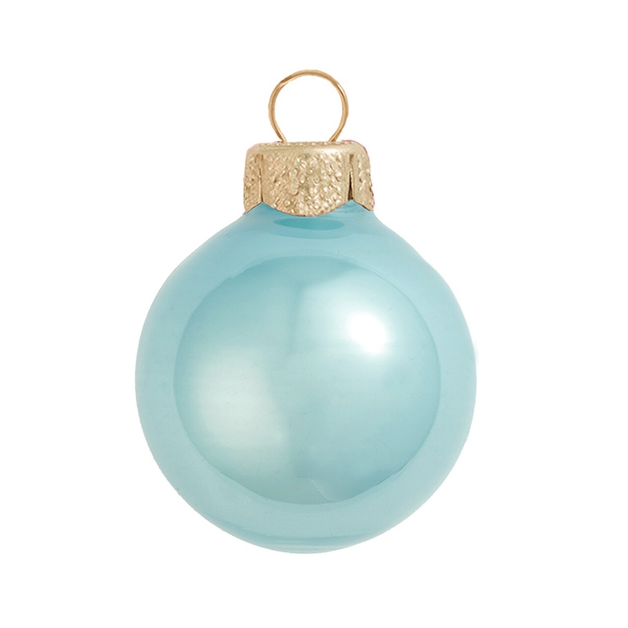 Whitehurst Pearl Finish Glass Christmas Ball Ornaments - 4.75" (120mm) - Baby Blue - 4ct
